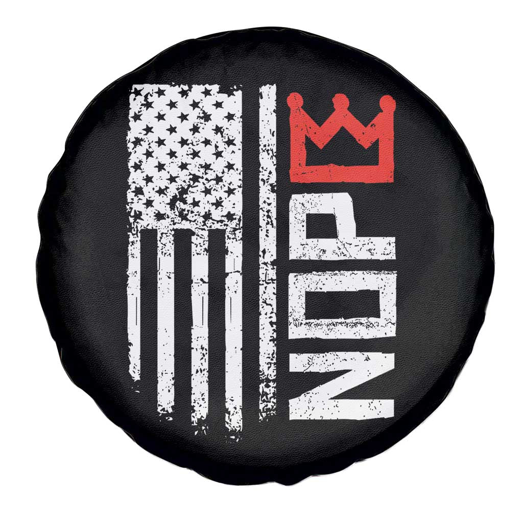 Funny Nope No Kings Vintage American Flag Spare Tire Cover TS11 Print Your Wear