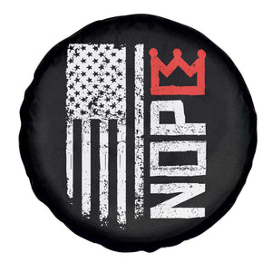 Funny Nope No Kings Vintage American Flag Spare Tire Cover TS11 Print Your Wear