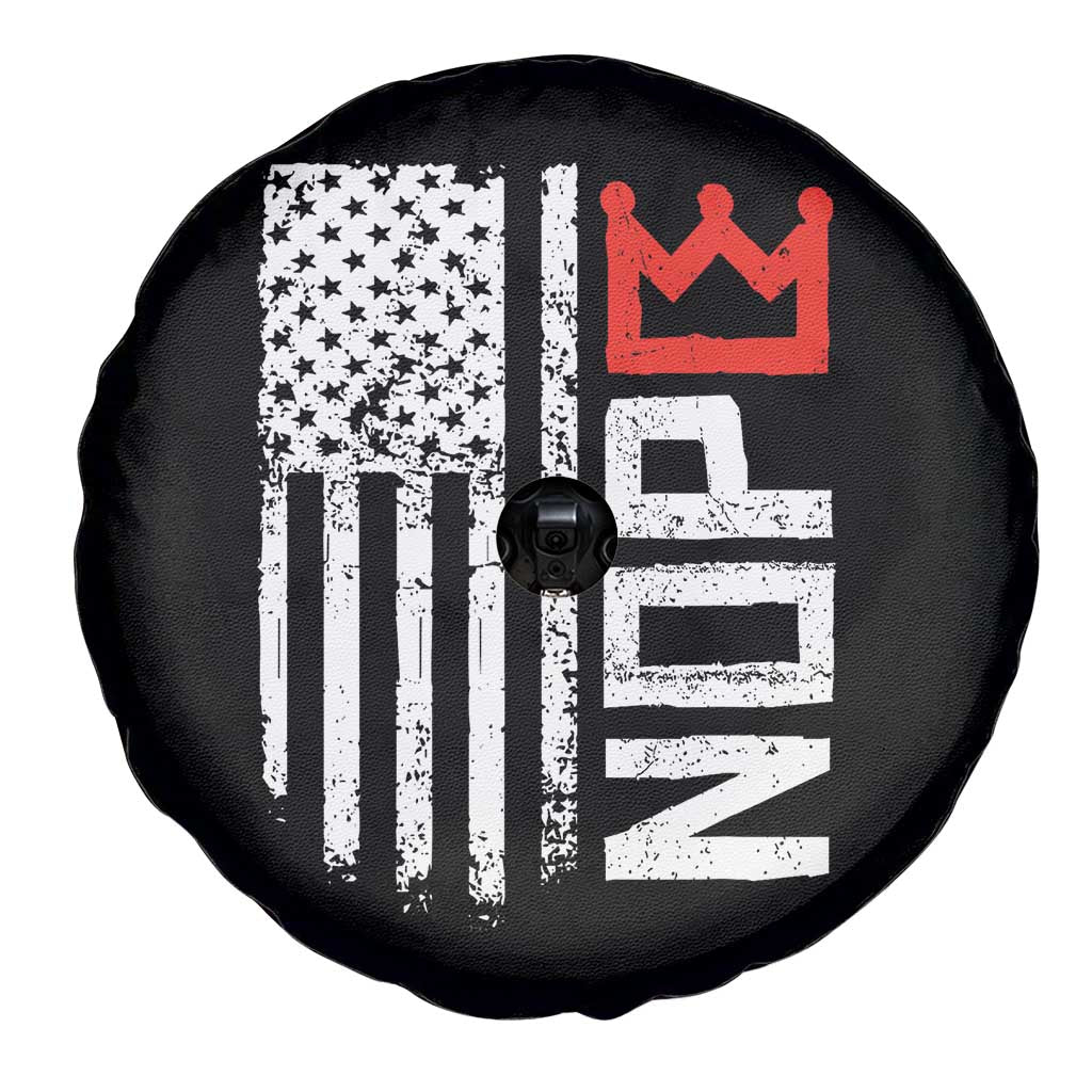Funny Nope No Kings Vintage American Flag Spare Tire Cover TS11 Print Your Wear