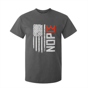 Funny Nope No Kings Vintage American Flag T Shirt For Kid TS11 Dark Heather Print Your Wear