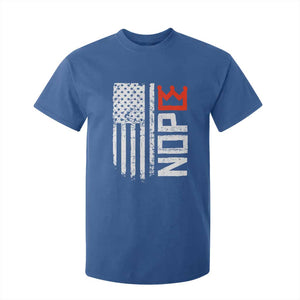 Funny Nope No Kings Vintage American Flag T Shirt For Kid TS11 Royal Blue Print Your Wear