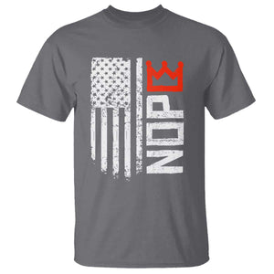 Funny Nope No Kings Vintage American Flag T Shirt TS11 Charcoal Print Your Wear
