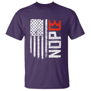 Funny Nope No Kings Vintage American Flag T Shirt TS11 Purple Print Your Wear