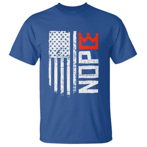 Funny Nope No Kings Vintage American Flag T Shirt TS11 Royal Blue Print Your Wear