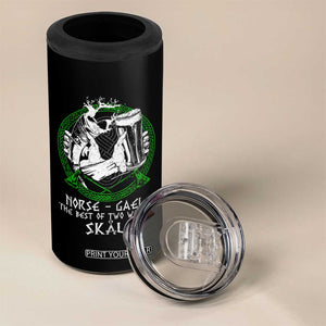 Funny Norse Gael The Best Of Two Worlds Skal 4 in 1 Can Cooler Tumbler Irish Viking Beer TS11 Print Your Wear
