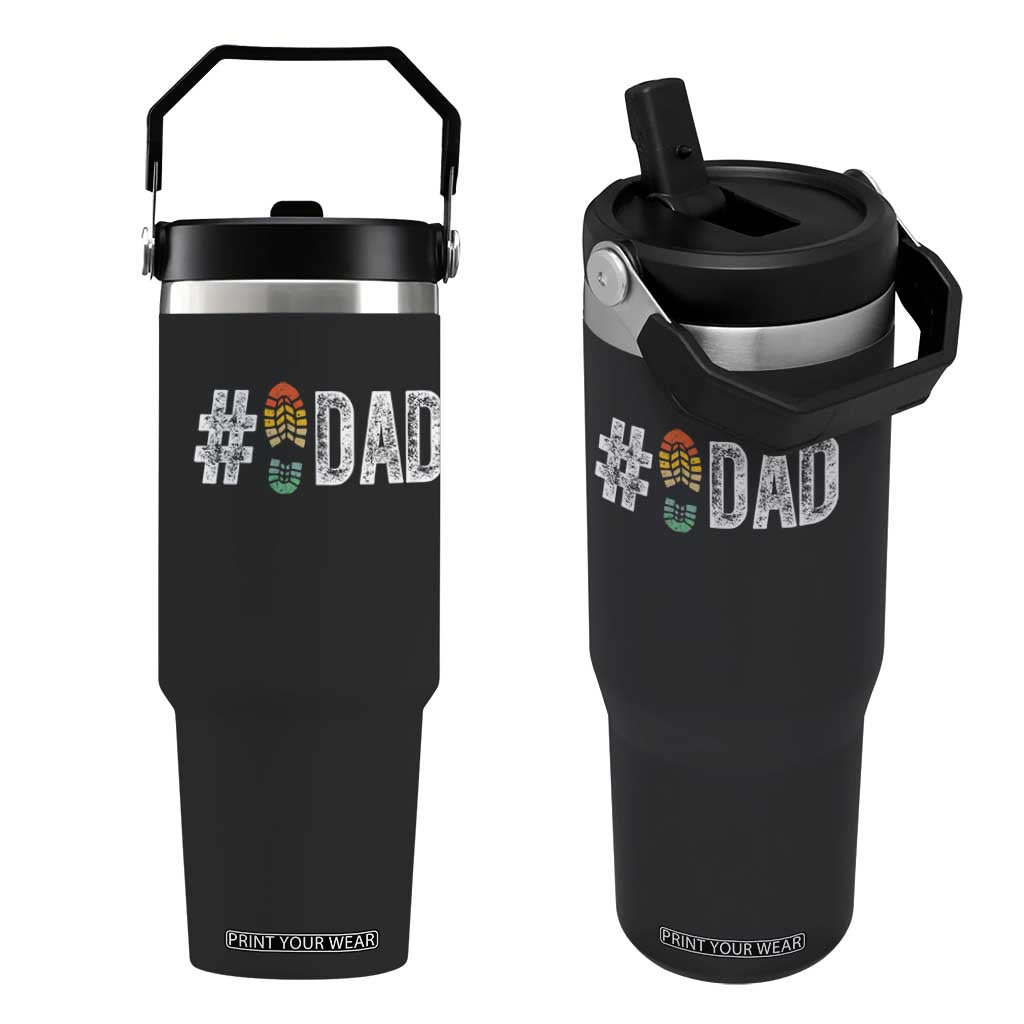 Funny Number Stepdad Bonus Dad Father's Day Flip Straw Tumbler TS11 One Size: 30 oz Black Print Your Wear