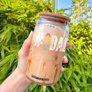 Funny Number Stepdad Bonus Dad Father's Day Glass Can TS11 Print Your Wear