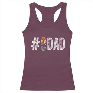 Funny Number Stepdad Bonus Dad Father's Day Racerback Tank Top TS11 Maroon Print Your Wear