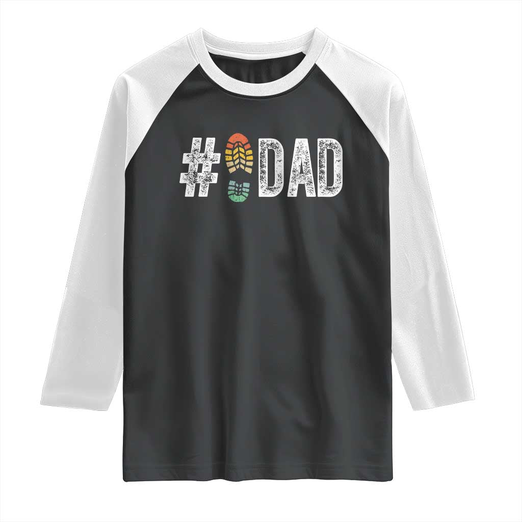 Funny Number Stepdad Bonus Dad Father's Day Raglan Shirt TS11 Black White Print Your Wear