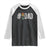 Funny Number Stepdad Bonus Dad Father's Day Raglan Shirt TS11 Black White Print Your Wear
