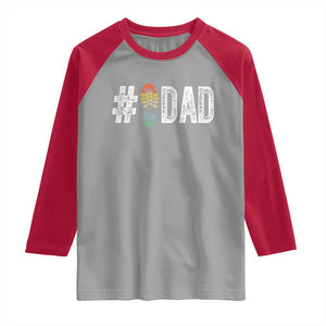 Funny Number Stepdad Bonus Dad Father's Day Raglan Shirt TS11 Sport Gray Red Print Your Wear