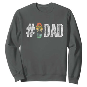 Funny Number Stepdad Bonus Dad Father's Day Sweatshirt TS11 Dark Heather Print Your Wear