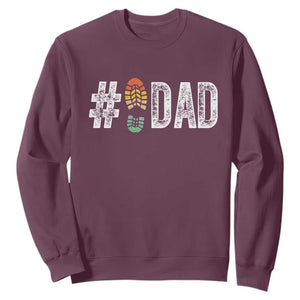 Funny Number Stepdad Bonus Dad Father's Day Sweatshirt TS11 Maroon Print Your Wear