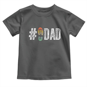 Funny Number Stepdad Bonus Dad Father's Day Toddler T Shirt TS11 Dark Heather Print Your Wear