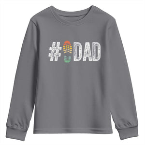 Funny Number Stepdad Bonus Dad Father's Day Youth Sweatshirt TS11 Charcoal Print Your Wear