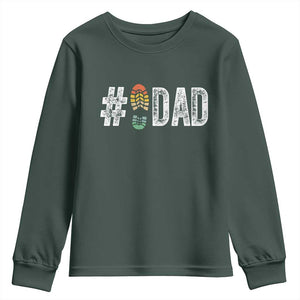 Funny Number Stepdad Bonus Dad Father's Day Youth Sweatshirt TS11 Dark Forest Green Print Your Wear
