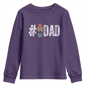 Funny Number Stepdad Bonus Dad Father's Day Youth Sweatshirt TS11 Purple Print Your Wear
