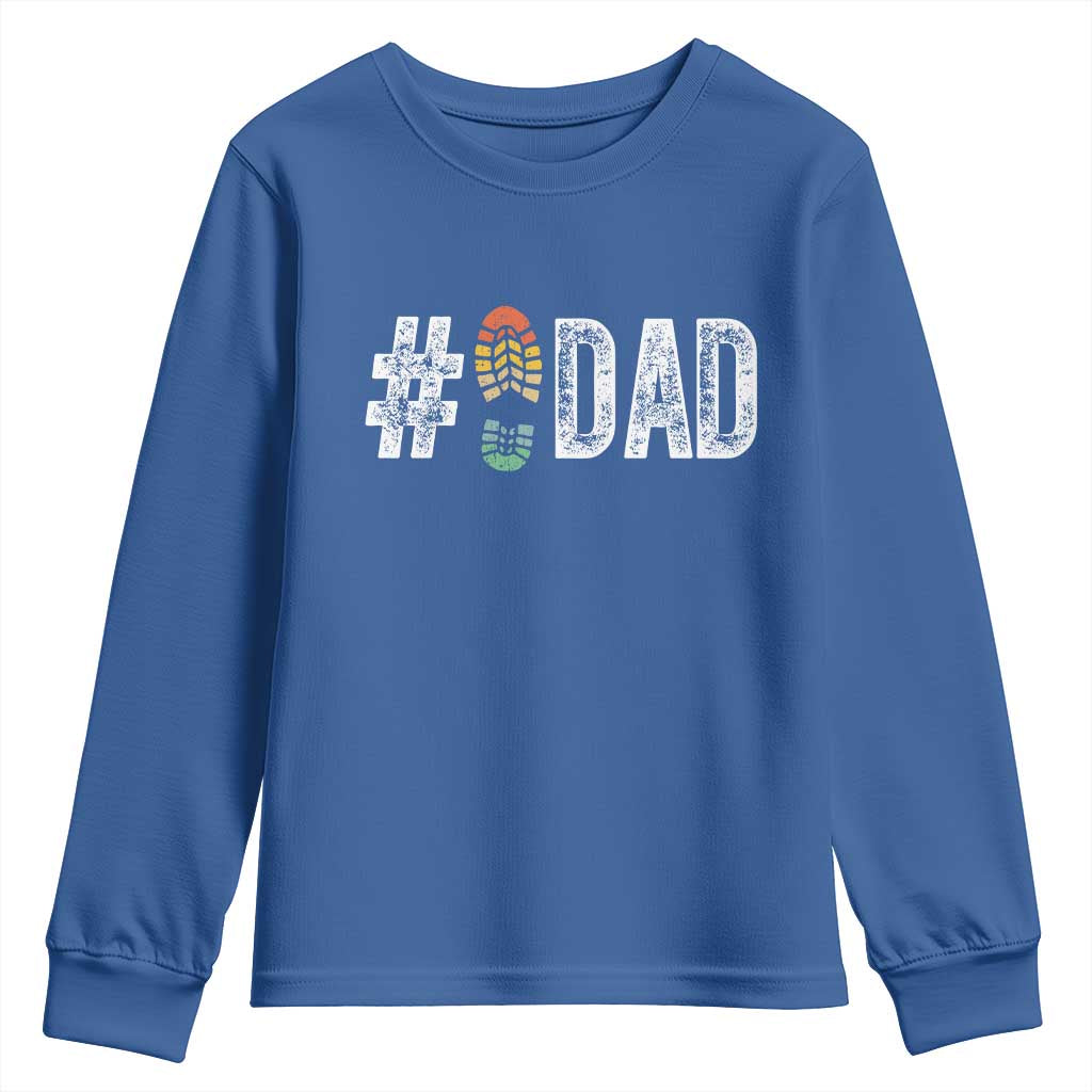 Funny Number Stepdad Bonus Dad Father's Day Youth Sweatshirt TS11 Royal Blue Print Your Wear