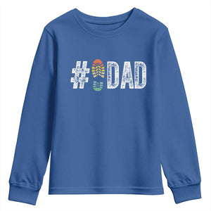 Funny Number Stepdad Bonus Dad Father's Day Youth Sweatshirt TS11 Royal Blue Print Your Wear