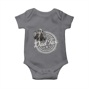 Funny Official Dad Tax Food Inspection Service Baby Onesie Skeleton Fathers Day TS11 Charcoal Print Your Wear