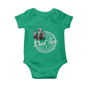 Funny Official Dad Tax Food Inspection Service Baby Onesie Skeleton Fathers Day TS11 Irish Green Print Your Wear