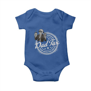 Funny Official Dad Tax Food Inspection Service Baby Onesie Skeleton Fathers Day TS11 Royal Blue Print Your Wear