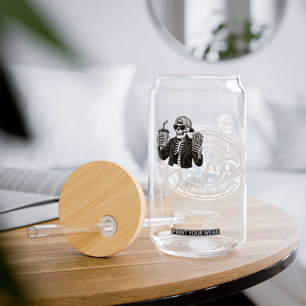 Funny Official Dad Tax Food Inspection Service Glass Can Skeleton Fathers Day TS11 Print Your Wear