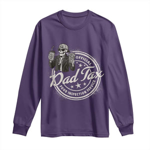 Funny Official Dad Tax Food Inspection Service Long Sleeve Shirt Skeleton Fathers Day TS11 Purple Print Your Wear