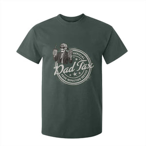 Funny Official Dad Tax Food Inspection Service T Shirt For Kid Skeleton Fathers Day TS11 Dark Forest Green Print Your Wear