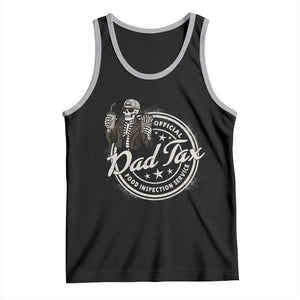 Funny Official Dad Tax Food Inspection Service Tank Top Skeleton Fathers Day TS11 Black Athletic Heather Print Your Wear