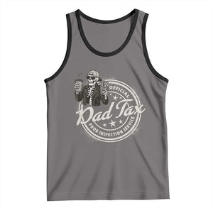 Funny Official Dad Tax Food Inspection Service Tank Top Skeleton Fathers Day TS11 Deep Heather Black Print Your Wear