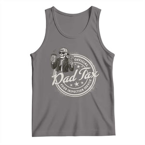 Funny Official Dad Tax Food Inspection Service Tank Top Skeleton Fathers Day TS11 Deep Heather Print Your Wear