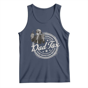 Funny Official Dad Tax Food Inspection Service Tank Top Skeleton Fathers Day TS11 Navy Print Your Wear