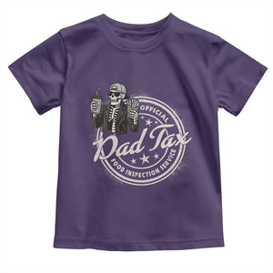 Funny Official Dad Tax Food Inspection Service Toddler T Shirt Skeleton Fathers Day TS11 Purple Print Your Wear