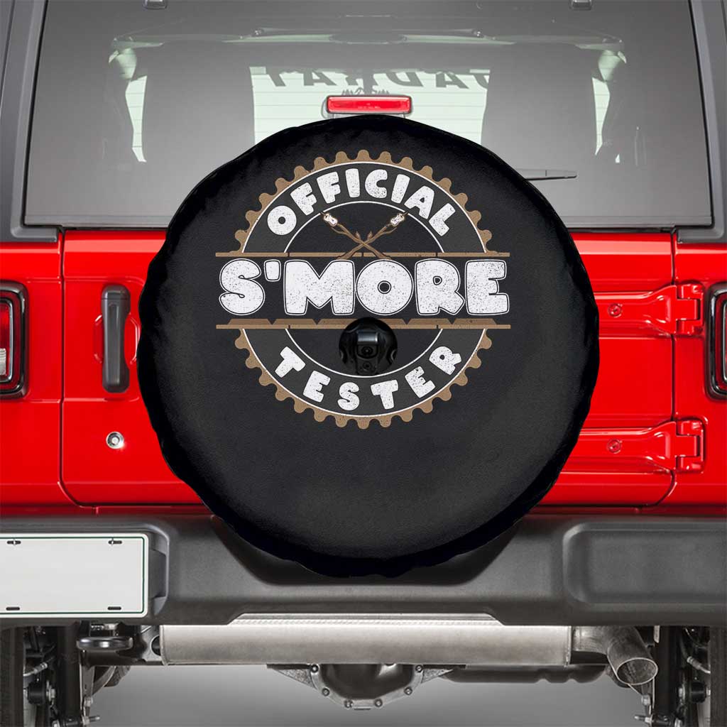 Funny Official Smores Tester Spare Tire Cover Camping Chocolate Marshmallow TS11 Black Print Your Wear