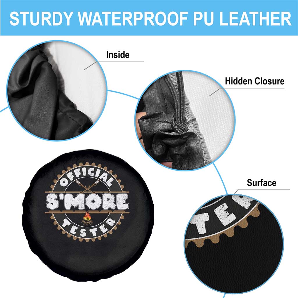 Funny Official Smores Tester Spare Tire Cover Camping Chocolate Marshmallow TS11 Print Your Wear