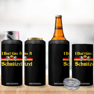 Funny Oktoberfest 4 in 1 Can Cooler Tumbler I Don't Give a Schnitzel German Lion Beer TS11 Print Your Wear