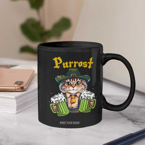 Funny Oktoberfest Cat Coffee Mug Purrost Kitty Drinking Beer Lederhosen Pet Lovers TS11 Print Your Wear