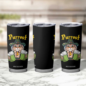 Funny Oktoberfest Cat Tumbler Cup Purrost Kitty Drinking Beer Lederhosen Pet Lovers TS11 Print Your Wear