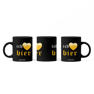 Funny Oktoberfest Coffee Mug Ich Liebe Bier Heart German Beer Foam TS11 Print Your Wear