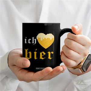 Funny Oktoberfest Coffee Mug Ich Liebe Bier Heart German Beer Foam TS11 Print Your Wear