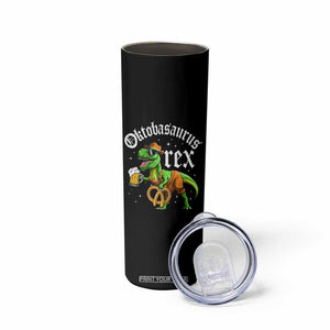 Funny Oktoberfest Dinosaur Skinny Tumbler Oktobasaurus Rex Lederhosen Bavarian Beer TS11 Print Your Wear