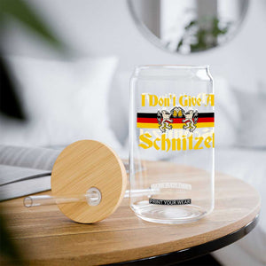 Funny Oktoberfest Glass Can I Don't Give a Schnitzel German Lion Beer TS11 Print Your Wear