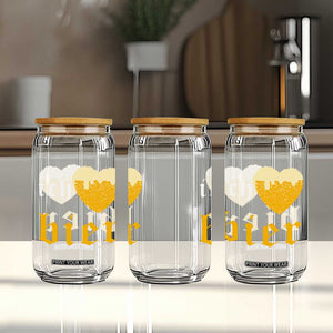Funny Oktoberfest Glass Can Ich Liebe Bier Heart German Beer Foam TS11 Print Your Wear