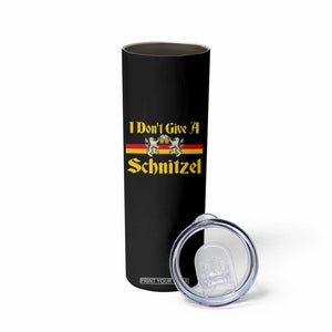 Funny Oktoberfest Skinny Tumbler I Don't Give a Schnitzel German Lion Beer TS11 Print Your Wear