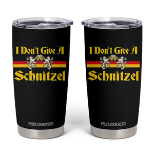 Funny Oktoberfest Tumbler Cup I Don't Give a Schnitzel German Lion Beer TS11 Black Print Your Wear
