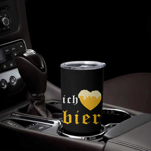 Funny Oktoberfest Tumbler Cup Ich Liebe Bier Heart German Beer Foam TS11 Print Your Wear