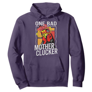 Funny One Bad Mother Clucker Hoodie Chicken Hen Mother's Day TS11 Purple Print Your Wear