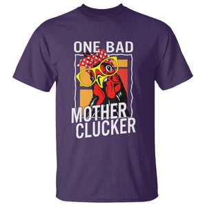 Funny One Bad Mother Clucker T Shirt Chicken Hen Mother's Day TS11 Purple Print Your Wear