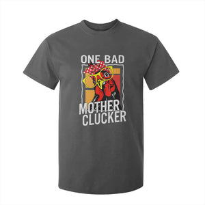 Funny One Bad Mother Clucker T Shirt For Kid Chicken Hen Mother's Day TS11 Dark Heather Print Your Wear